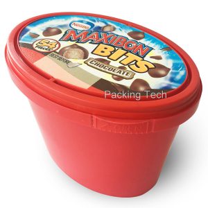 260ml oval tub, IML container with lid, ice cream plastic box