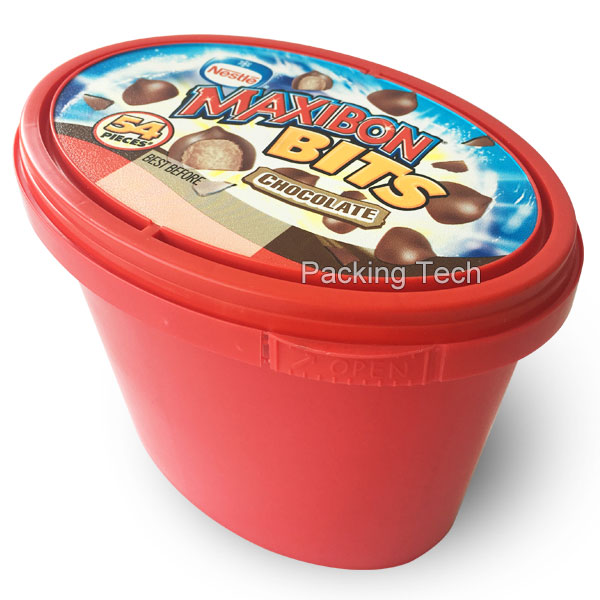 iml plastic ice cream container packaging