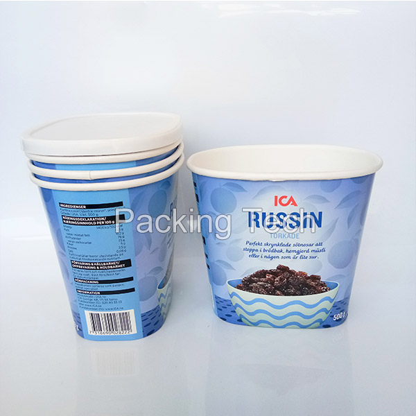 Rectangular/Square Printed Frozen Paper Ice Cream Containers with