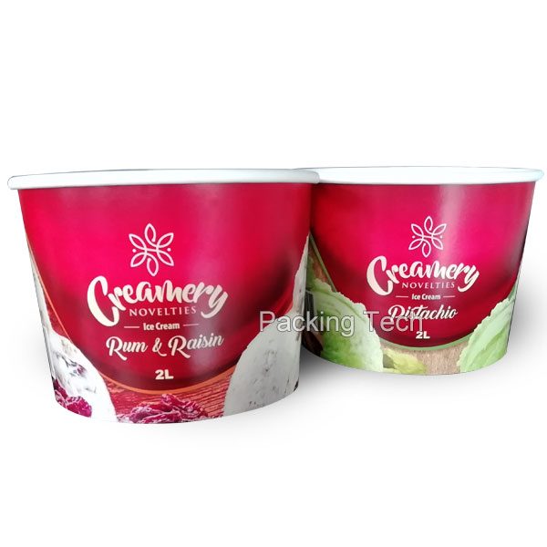 2L paper cup ice cream, ice cream cup, ice cream tub