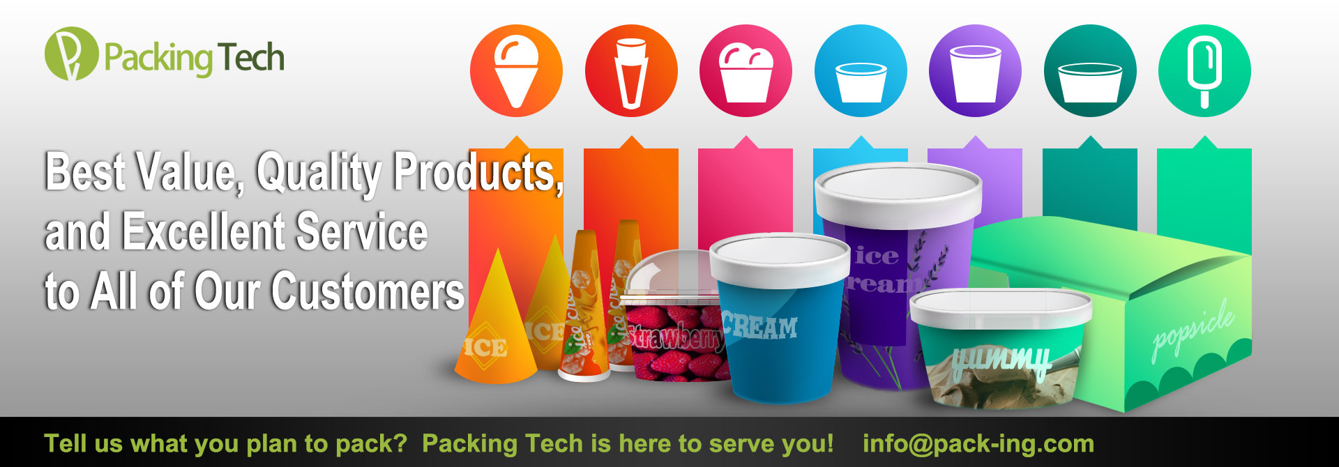 Packing Tech ice cream packages